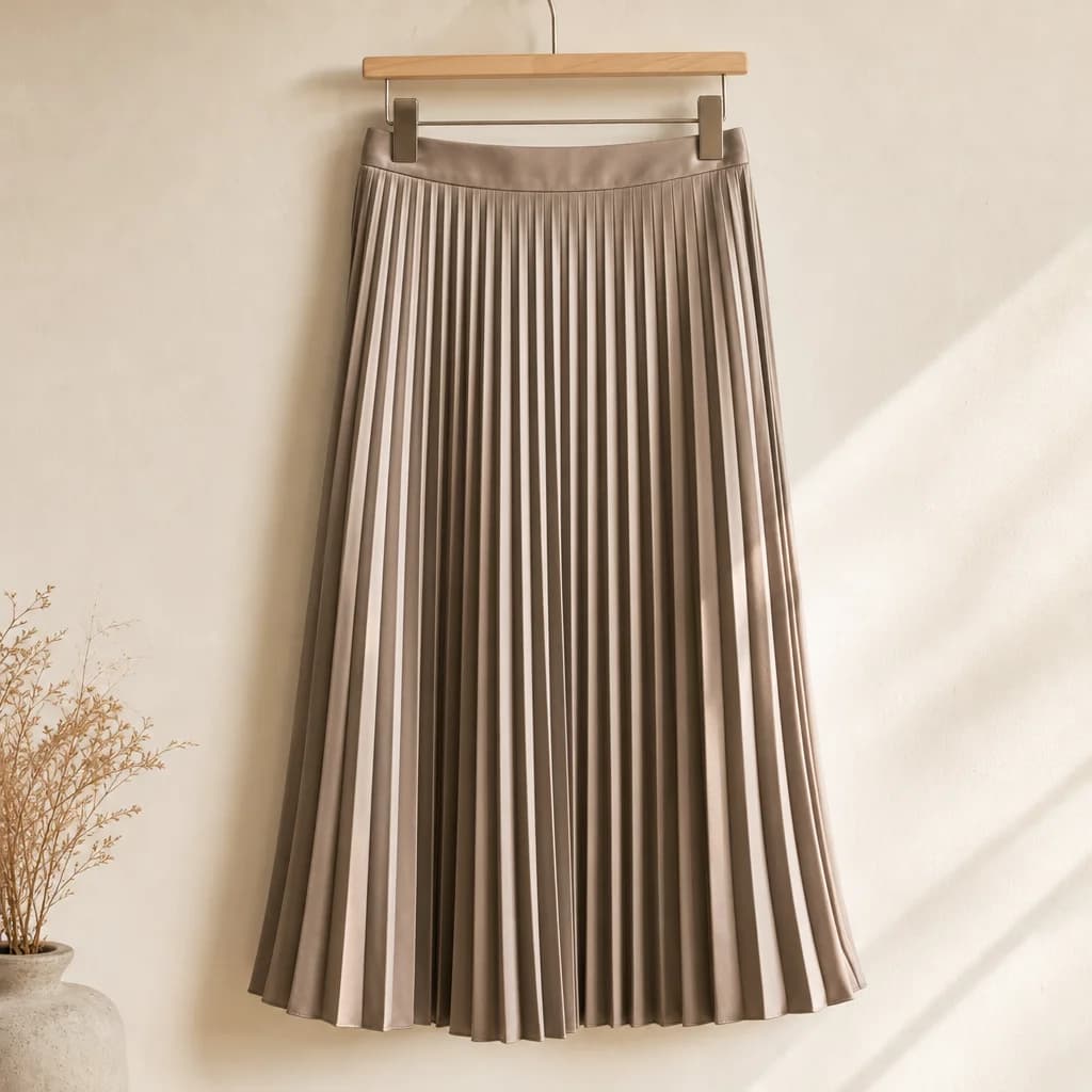 Renne Pleated Midi Skirt